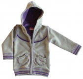 Ducky Beau Kapuzen-Cardigan grey melange