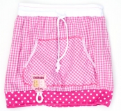Kiezel-tje Rock Karo-pink-weiß