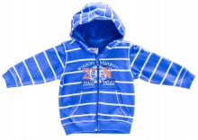 Whoopi Sweatjacke azurblau-weiss