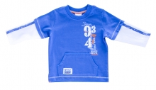 Whoopi Langarmshirt azurblau-weiss