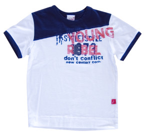 Whoopi T-Shirt elfenbein-dunkelblau
