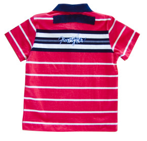 Whoopi Polo-Shirt rot-marine-ecru