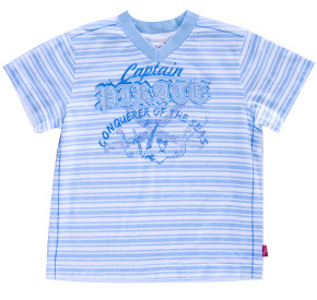 Whoopi T-Shirt Ringel aqua blue-weiß