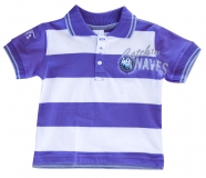 Whoopi Polo-Shirt Ringel lila/weiß