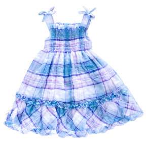 Whoopi Sommer Kleid mint-pink-weiss