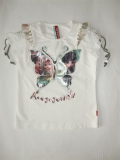 Carbone T-Shirt Butterfly weiss