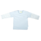 Ducky Beau Shirt / Longsleeve weiß-hellblau
