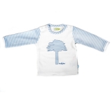 Ducky Beau Shirt / Longsleeve hellblau-weiß