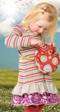 Keedo - Set Kleid / Tunika mit Legging melange stripe