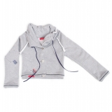 Kiezel-tje Sweat-Jacke / Cardigan hellgrau melange