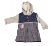 Kiezel-tje Kapuzen-Kleid / Tunika grey-blue