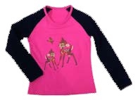 Mim-Pi Langarmshirt pink-schwarz