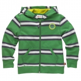 Lego Wear Sweat-Kapuzen-Cardigan / Jacke Streifen grün-weiss