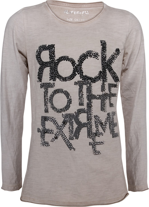 Blue Effect Langarm-Shirt/Longsleeve "ROCK TO THE EXTREME" sand Blue Effect Langarm-Shirt/Longsleeve "ROCK TO THE EXTREME" sand