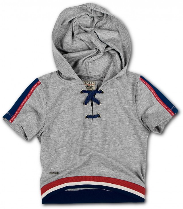 Blue Effect Mädchen Kapuzen-T-Shirt hellgrau melange Blue Effect Mädchen Kapuzen-T-Shirt hellgrau melange