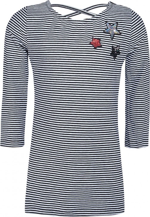 Blue Effect Mädchen 3/4-Arm-Shirt Pailletten Sterne Streifen schwarz/weiß Blue Effect Mädchen 3/4-Arm-Shirt Pailletten Sterne Streifen schwarz/weiß