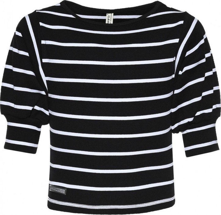 Blue Effect Mädchen 3/4-Arm-Shirt/Longsleeve Streifen schwarz weiß
