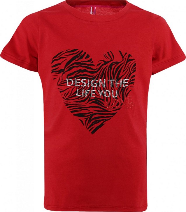 Blue Effect Mädchen T-Shirt DESIGN THE LIFE YOU feuerrot Blue Effect Mädchen T-Shirt DESIGN THE LIFE YOU feuerrot