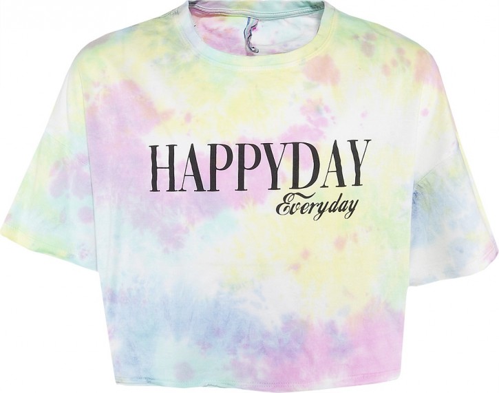 Blue Effect Mädchen Boxy-T-Shirt HAPPYDAY pastel batik Blue Effect Mädchen Boxy-T-Shirt HAPPYDAY pastel batik