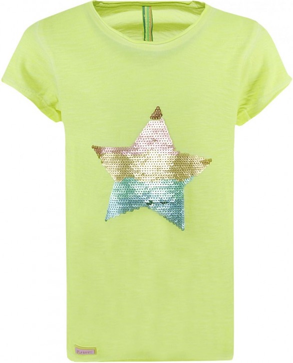 Blue Effect Mädchen T-Shirt Pailletten-STERN neongelb Blue Effect Mädchen T-Shirt Pailletten-STERN neongelb