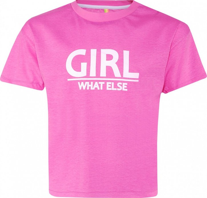 Blue Effect Mädchen Boxy T-Shirt GIRL WHAT ELSE neonpink Blue Effect Mädchen Boxy T-Shirt GIRL WHAT ELSE neonpink