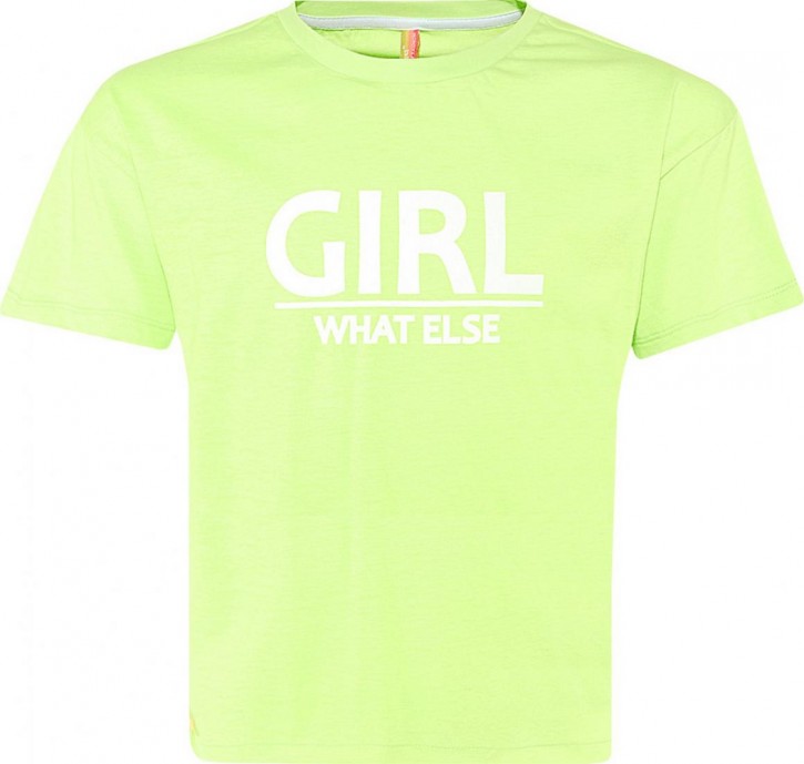 Blue Effect Mädchen Boxy T-Shirt GIRL WHAT ELSE neongelb Blue Effect Mädchen Boxy T-Shirt GIRL WHAT ELSE neongelb