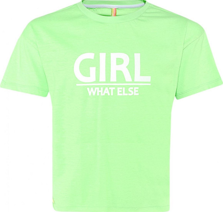 Blue Effect Mädchen Boxy T-Shirt GIRL WHAT ELSE neongrün Blue Effect Mädchen Boxy T-Shirt GIRL WHAT ELSE neongrün