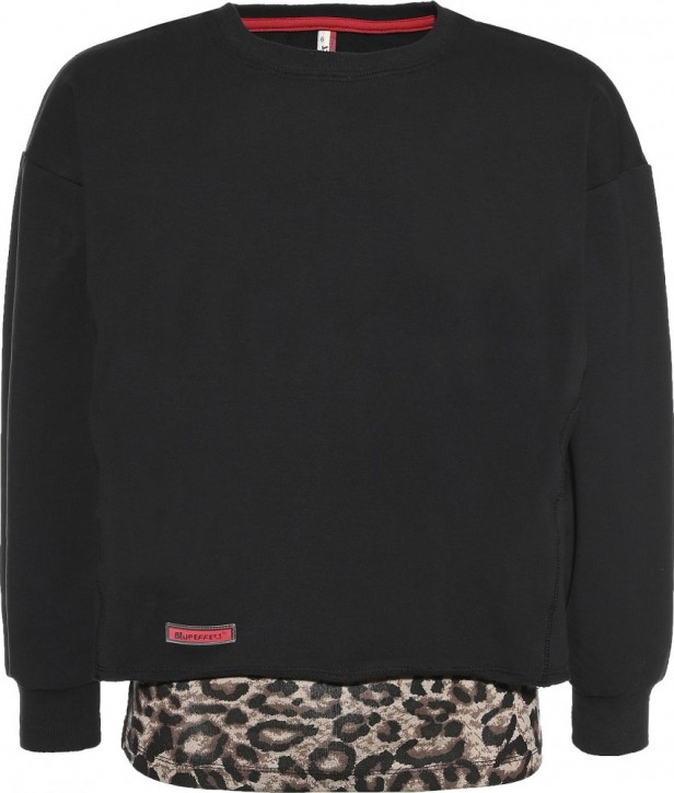 Blue Effect Mädchen Boxy-Sweat-Shirt + Top schwarz leo Blue Effect Mädchen Boxy-Sweat-Shirt + Top schwarz leo