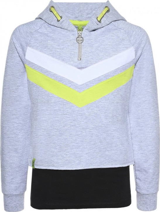 Blue Effect Mädchen Boxy-Kapuzen-Sweat-Shirt / Hoodie + Top ATHLETIC/GALAXY hellgrau mel Blue Effect Mädchen Boxy-Kapuzen-Sweat-Shirt / Hoodie + Top ATHLETIC/GALAXY hellgrau mel