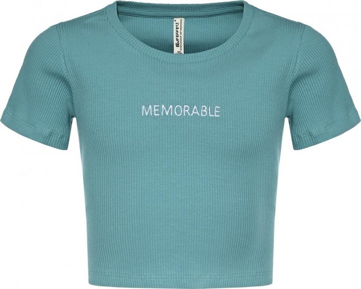 Blue Effect Mädchen geripptes Crop T-Shirt MEMORABLE karibikgrün Blue Effect Mädchen geripptes Crop T-Shirt MEMORABLE karibikgrün