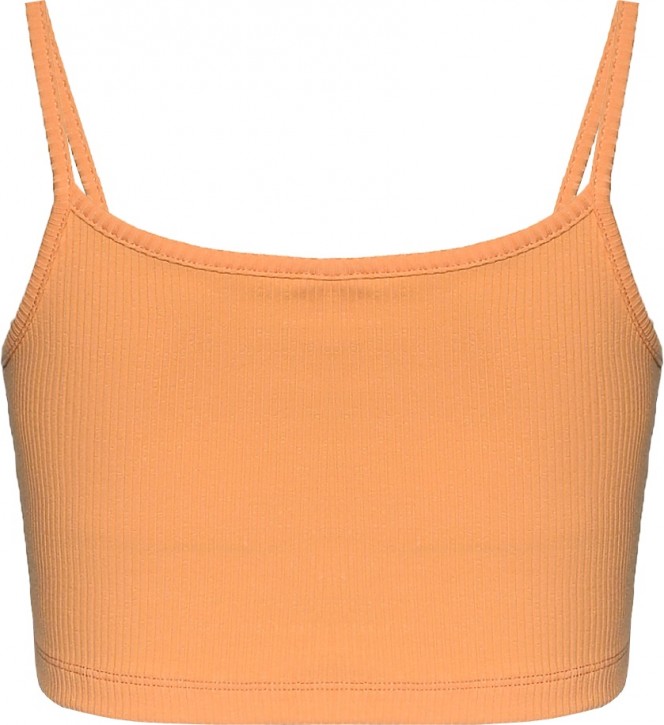 Blue Effect Mädchen geripptes Crop Spaghetti-Top honigmelone