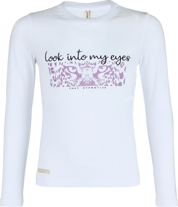 Blue Effect Mädchen Langarm-Shirt/Longsleeve LOOK INTO MY EYES weiß Blue Effect Mädchen Langarm-Shirt/Longsleeve LOOK INTO MY EYES weiß