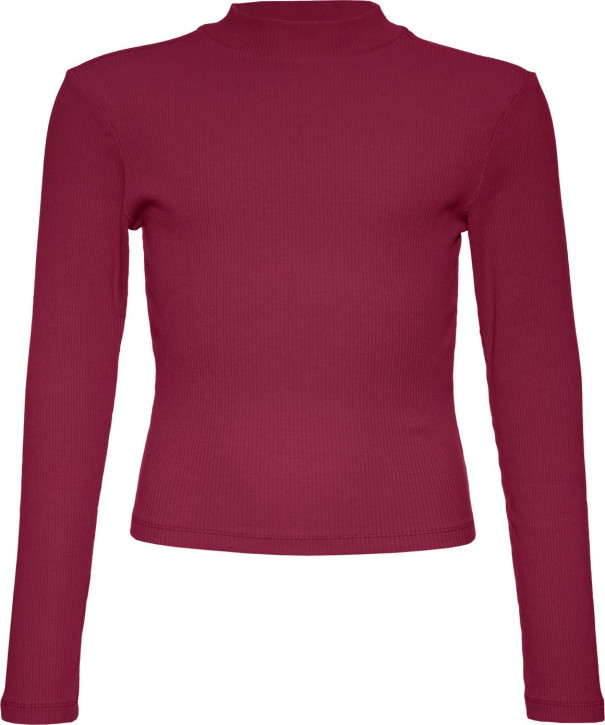 Blue Effect Mädchen geripptes Boxy Langarm-Shirt kirschrot