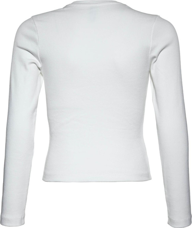 Blue Effect Mädchen geripptes Boxy Langarm-Shirt weiß