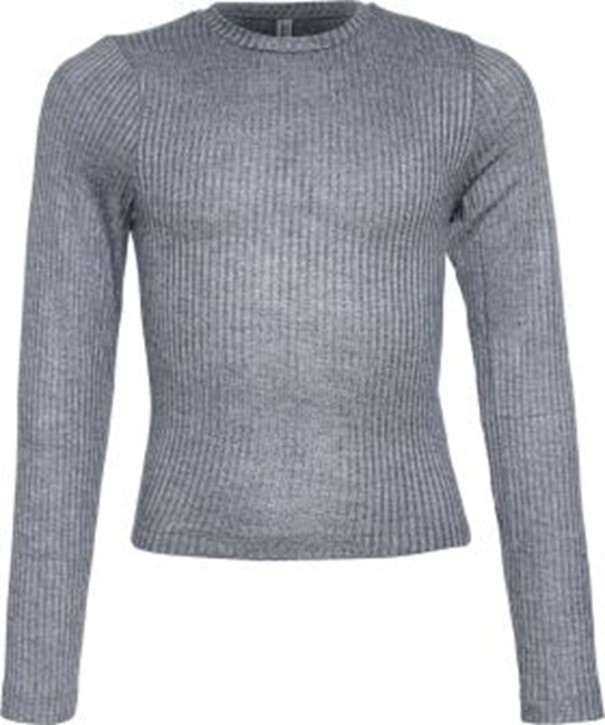 Blue Effect Mädchen geripptes Langarm-Shirt grau melange