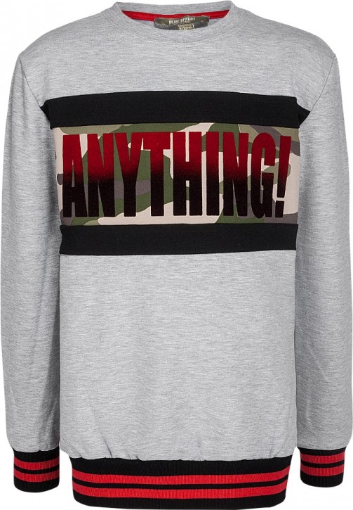 Blue Effect Jungen Sweat-Shirt ANYTHING Camouflage Colorblock hellgrau melange Blue Effect Jungen Sweat-Shirt ANYTHING Camouflage Colorblock hellgrau melange
