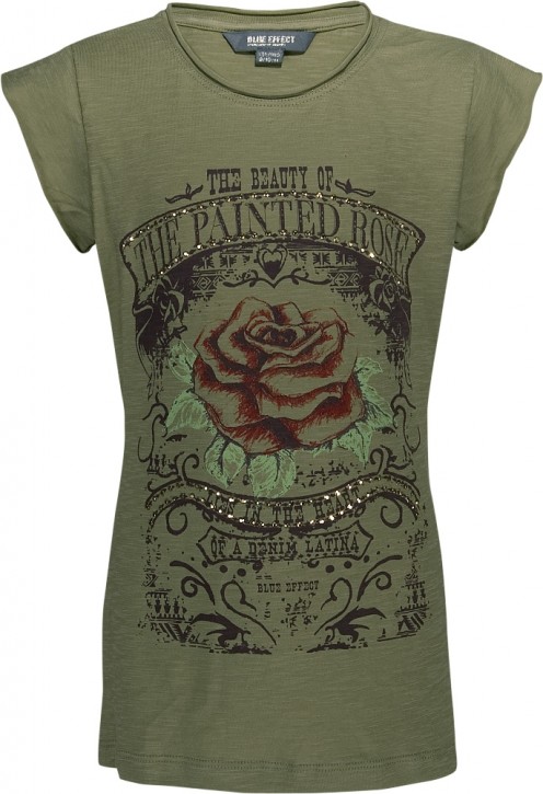 Blue Effect Mädchen T-Shirt ROSE khaki Blue Effect Mädchen T-Shirt ROSE khaki
