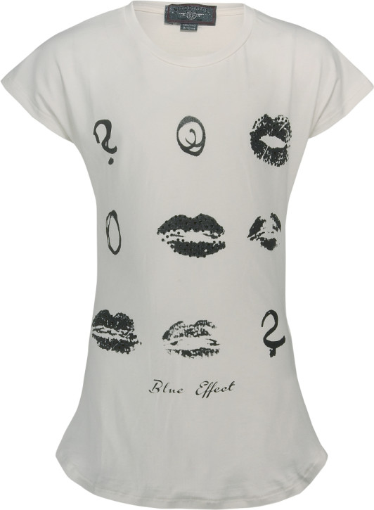 Blue Effect Mädchen T-Shirt Kussmund altweiß Blue Effect Mädchen T-Shirt Kussmund altweiß