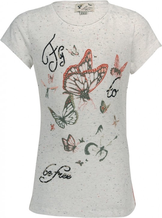 Blue Effect Mädchen T-Shirt Schmetterling elfenbein Blue Effect Mädchen T-Shirt Schmetterling elfenbein