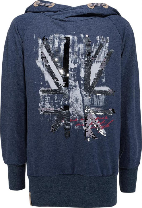 Blue Effect Mädchen Kapuzen-Shirt Wendepailletten FLAGGE dunkelmarine Blue Effect Mädchen Kapuzen-Shirt Wendepailletten FLAGGE dunkelmarine