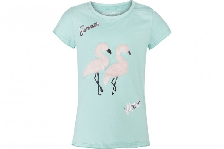Blue Effect Mädchen T-Shirt Flausch Flamingo mint Blue Effect Mädchen T-Shirt Flausch Flamingo mint