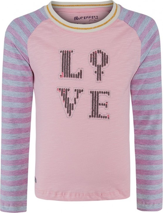 Blue Effect Mädchen Langarm-Shirt/Longsleeve Paillettten-LOVE candy Blue Effect Mädchen Langarm-Shirt/Longsleeve Paillettten-LOVE candy