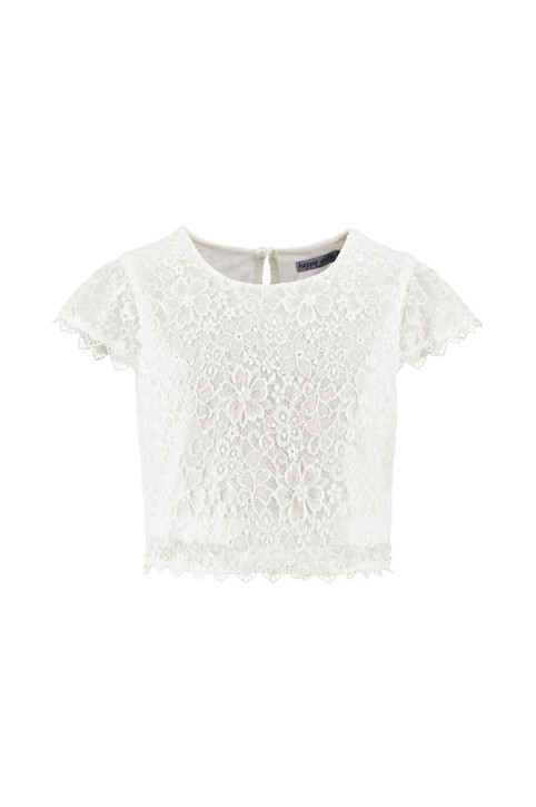 Happy girls festives Spitzen Shirt ecru