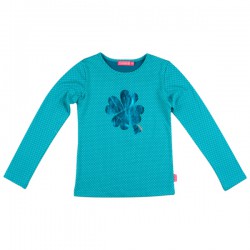 Kiezel-tje Langarm-Shirt/Longsleeve Kleeblatt dot aqua Kiezel-tje Langarm-Shirt/Longsleeve Kleeblatt dot aqua