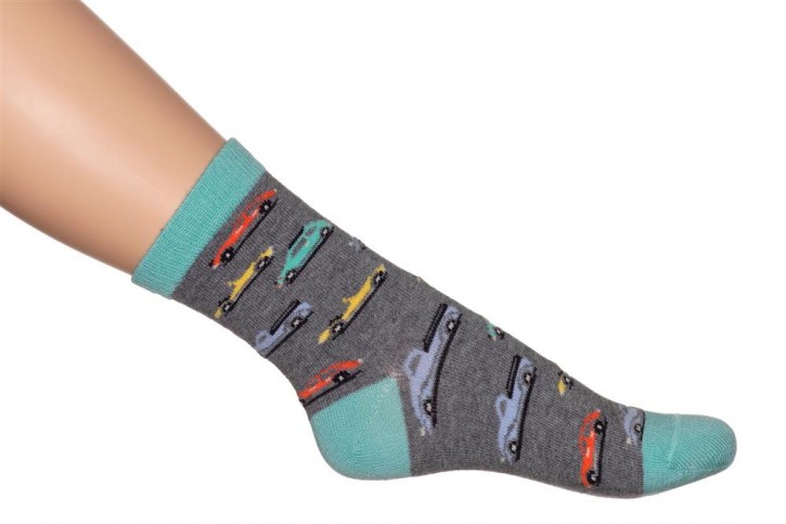 Bonnie Doon Socken RETRO CARS med. grey heather Bonnie Doon Socken RETRO CARS med. grey heather