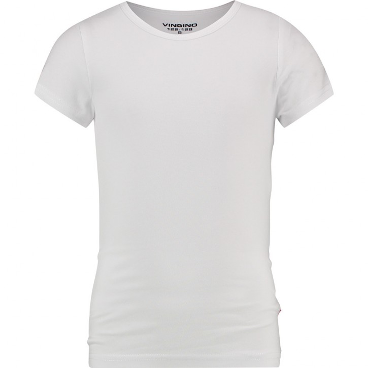 Vingino Basic-T-Shirt Girls Rundhals-Ausschnitt weiß Vingino Basic-T-Shirt Girls Rundhals-Ausschnitt weiß