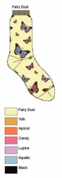 Bonnie Doon Butterflies Socken fairy dust = gelb Bonnie Doon Butterflies Socken fairy dust = gelb