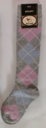 Bonnie Doon Kniestrümpfe Argyle/Raute hellgrau-soft rose Bonnie Doon Kniestrümpfe Argyle/Raute hellgrau-soft rose