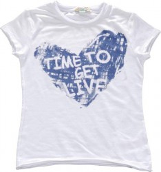 Blue Effect Mädchen T-Shirt Herz-Print weiß Blue Effect Mädchen T-Shirt Herz-Print weiß
