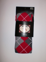 Bonnie Doon Strumpfhose Raute grau-rot Bonnie Doon Strumpfhose Raute grau-rot